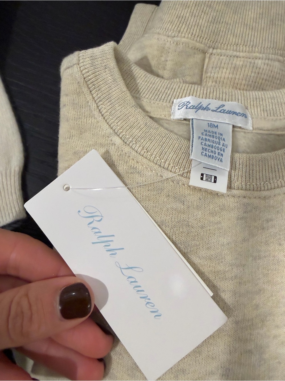 Ralph Lauren Cream Crewneck Sweater